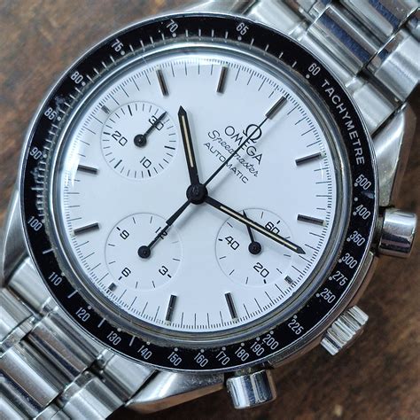 omega speedmaster reduced albino|Omega Speedmaster Reduced Albino White Dial .